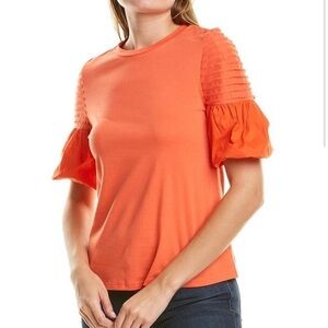 Gracia Puff Sleeve Tee WHITE